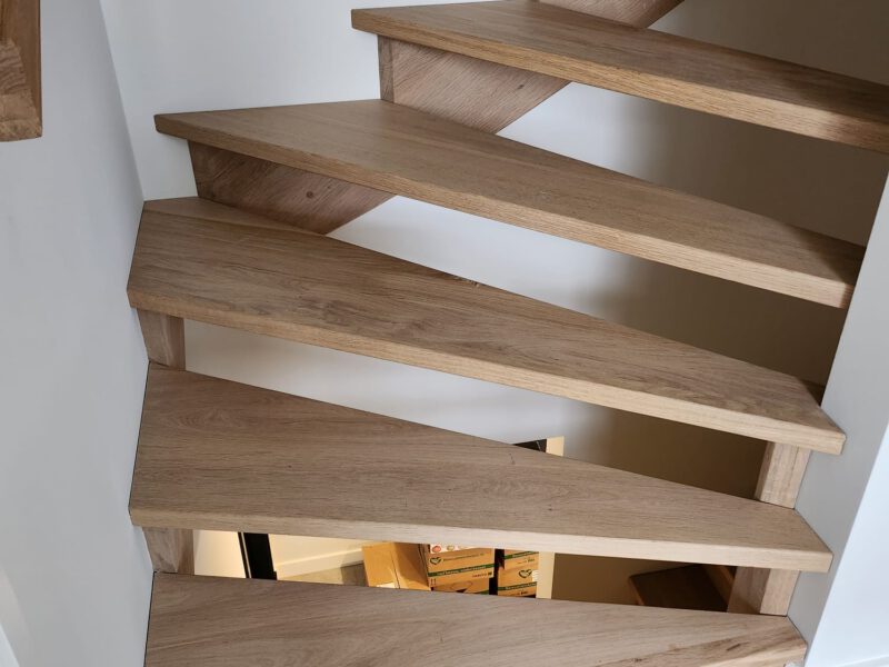 Eiken rustiek open kwart trap modern