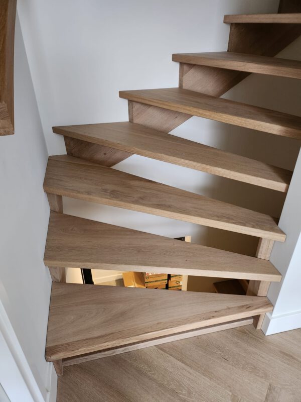 Eiken rustiek open kwart trap modern